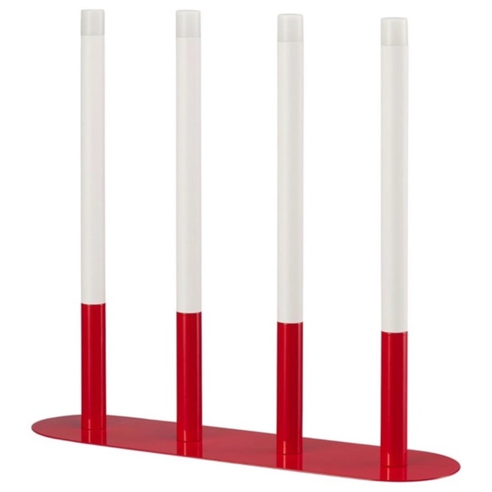 IKEA STRÅLA Red and White Candle led candelabra Christmas holiday decor new